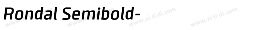 Rondal Semibold字体转换
